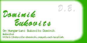 dominik bukovits business card